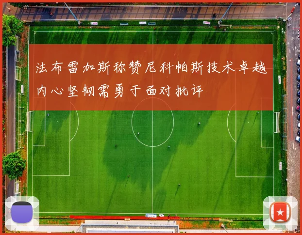 法布雷加斯称赞尼科帕斯技术卓越内心坚韧需勇于面对批评
